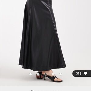 BNWT ASOS Sleek Black leather Maxi Skirt